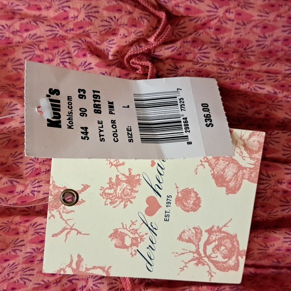 NWT Womens Derek Heart Cotton Cute Boho Floral Baby Doll Dress Sz L - Picture 5 of 9